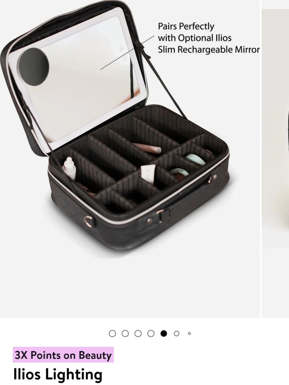 ILIOS Structured Black Travel Makeup Case. Brand New With Tags.
